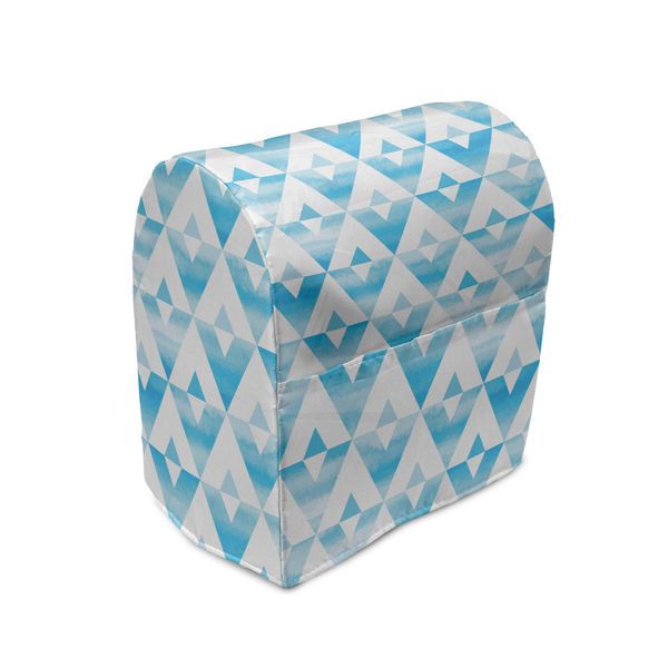 Abakuhaus Copertura Moderna Per Frullatore, Forma Geometrica Triangolare, Custodia Per Elettrodomestici Da Cucina Con Tasche, 36 X 39 X 24 Cm, Azzurro-image