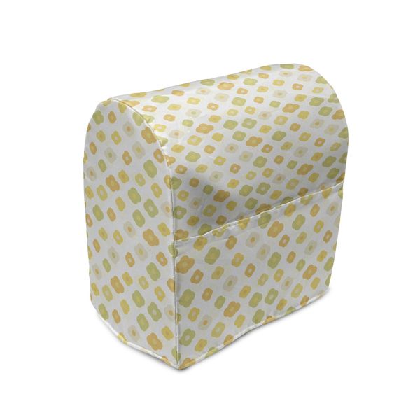 Abakuhaus Copertura Per Frullatore Da Tavolo Con Motivo Floreale, Margherite, Custodia Per Utensili Da Cucina Con Tasche, 36 X 39 X 24 Cm, Verde Pallido E Giallo-image