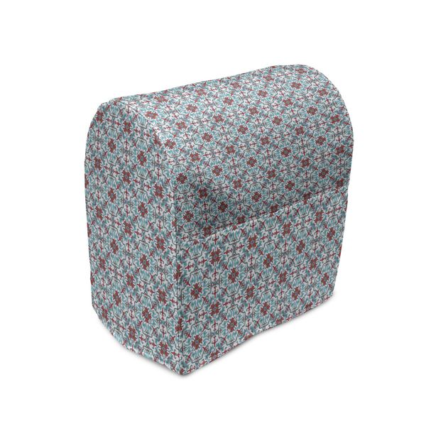 Abakuhaus Copertura Per Frullatore Vintage, Fiori Antichi, Custodia Per Utensili Da Cucina Con Tasche, 36 X 39 X 24 Cm, Azzurro, Rosso, Verde-image