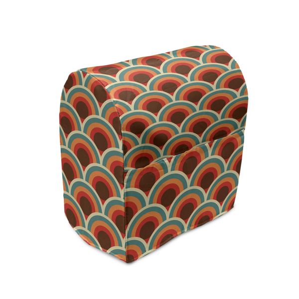 Abakuhaus Copertura Per Frullatore Da Tavolo, Kurvige Waved Old Spots, Custodia Per Elettrodomestici Da Cucina Con Tasche, 36 X 39 X 24 Cm, Multicolore-image