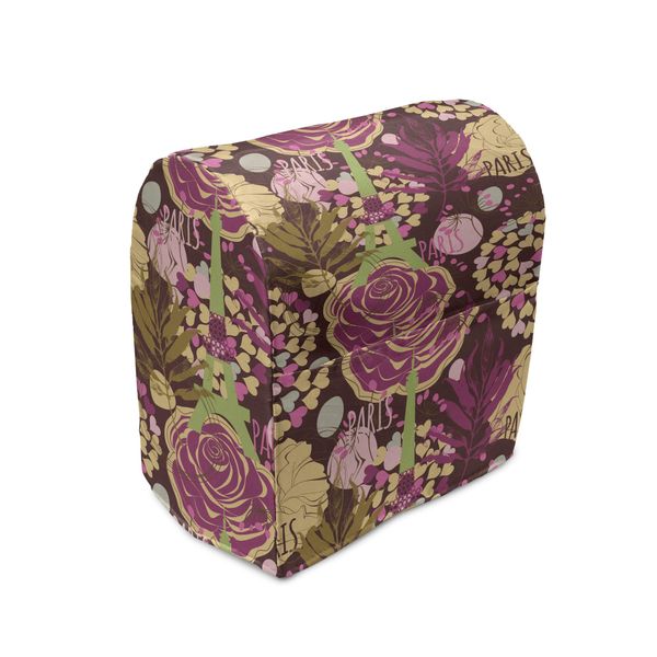 Abakuhaus Copertura Moderna Per Frullatore, Plum Torre Eiffel Francese, Custodia Per Elettrodomestici Da Cucina Con Tasche, 36 X 39 X 24 Cm, Pale, Verde, Viola-image