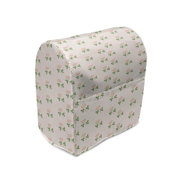 Abakuhaus Copertura Per Frullatore Da Tavolo, Petali Di Rosa Vintage Rosa, Custodia Per Utensili Da Cucina Con Tasche, 36 X 39 X 24 Cm, Rosa Pallido Bianco-image