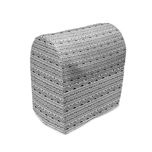 Abakuhaus Copertura Per Frullatore A Immersione, Bordo Azteco Bianco E Nero, Custodia Per Utensili Da Cucina Con Tasche, 36 X 39 X 24 Cm, Bianco E Nero-image