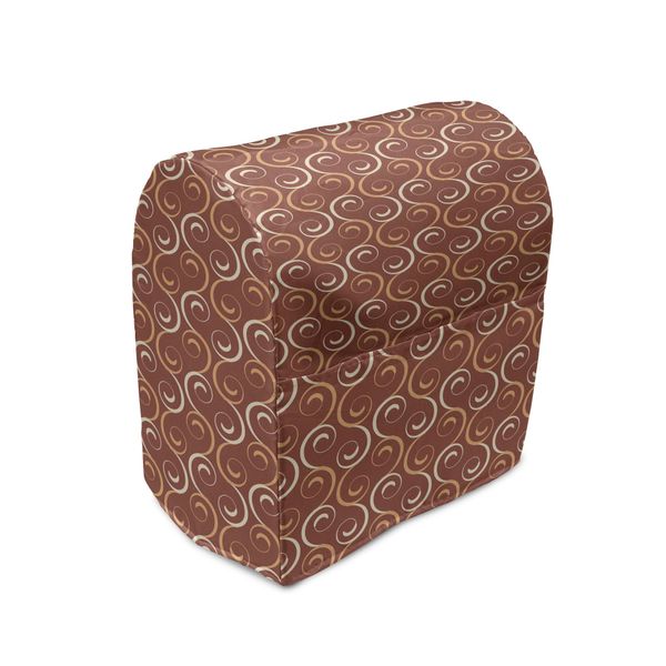 Abakuhaus Copertura Per Frullatore Da Tavolo, Motivo Ornamentale Primaverile, Custodia Per Elettrodomestici Da Cucina Con Tasche, 36 X 39 X 24 Cm, Arancione Scuro E Marrone Sabbia-image