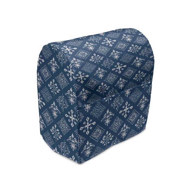 Abakuhaus Copertura Per Frullatore Indigo, Protezione Rettangolare, Custodia Per Utensili Da Cucina Con Tasche, 36 X 39 X 24 Cm, Blu Navy E Bianco-image