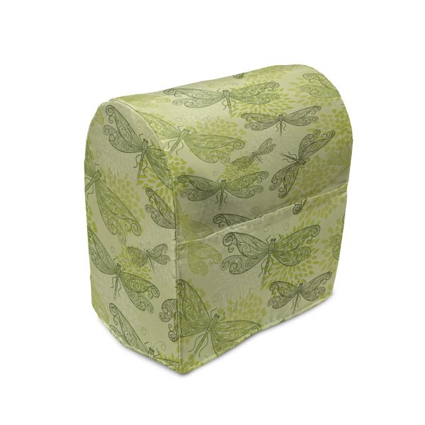 Abakuhaus Copertura Per Frullatore A Immersione Libelle, Ali Floreali Libelle, Custodia Per Utensili Da Cucina Con Tasche, 36 X 39 X 24 Cm, Verde Chiaro Verde Scuro-image