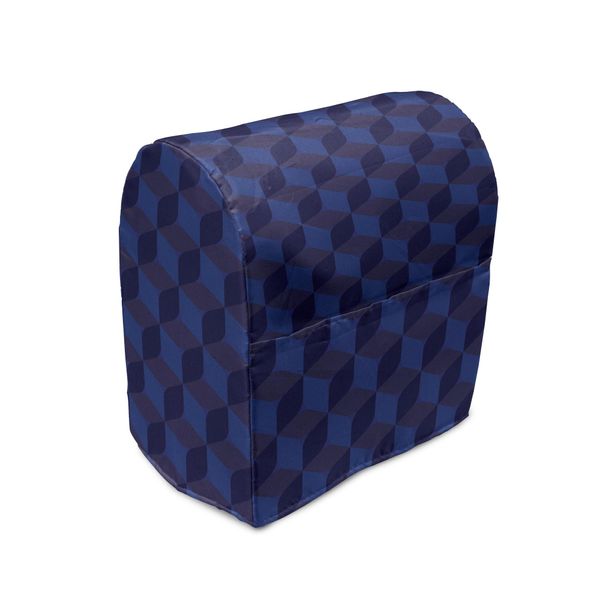 Abakuhaus Copertura Per Frullatore Indigo, Cubi Colorati Indigo 3D, Custodia Per Elettrodomestici Da Cucina Con Tasche, 36 X 39 X 24 Cm, Blu Scuro E Blu-image