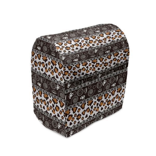 Abakuhaus Zambia Copertura Per Frullatore, Motivo Ghepardo, Custodia Per Utensili Da Cucina Con Tasche, 36 X 39 X 24 Cm, Marrone Scuro Arancione Bianco-image