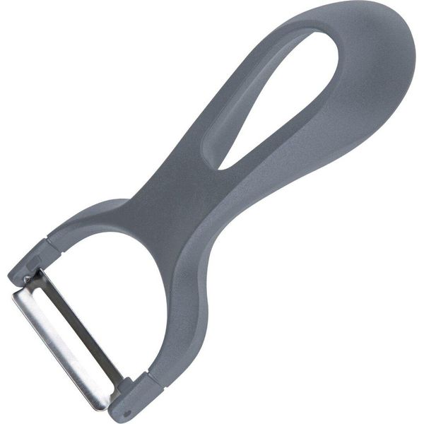 Pelapatate Fackelmann 13,5 Cm, Pelapatate Con Impugnatura Molto Ergonomica E Leggera, Aiuto In Cucina Di Alta Qualità Con Parte Funzionale In Acciaio Inox, Adatto A Tutti I Tipi Di Frutta E Verdura (Colore: Nero)-image