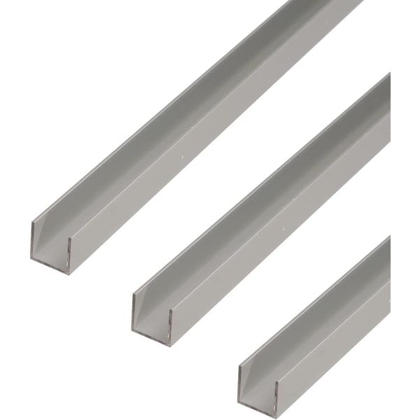 Alberts 498375 Profilo A U, Alluminio, Anodizzato Argento, 1000 X 20 X 20 Mm, Set Da 3-image