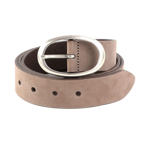 Vanzetti Pelle Cintura Classics 35Mm Full Leather Belt W75 Grey Taupe Beige-image