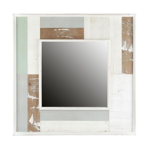 Melko Specchio Da Parete Decorativo Appendiabiti Legno 80CM Shabby Chic Specchio Da Bagno Vintage Corridoio-image