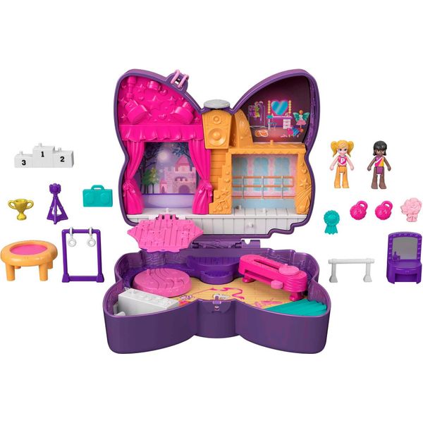 Cofanetto Polly Pocket Loop Glitterato, Incl. 2 Figure E Accessori-image