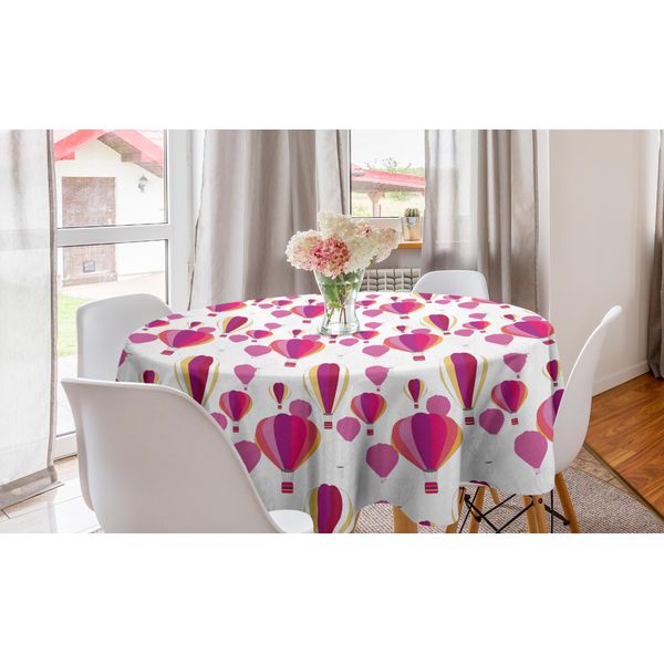 Abakuhaus Tovaglia Rotonda Balloon, Aeroplani Astratti Colorati, Tovaglia Circolare Per Sala Da Pranzo, Decorazione Cucina, 150 Cm, Multicolore-image