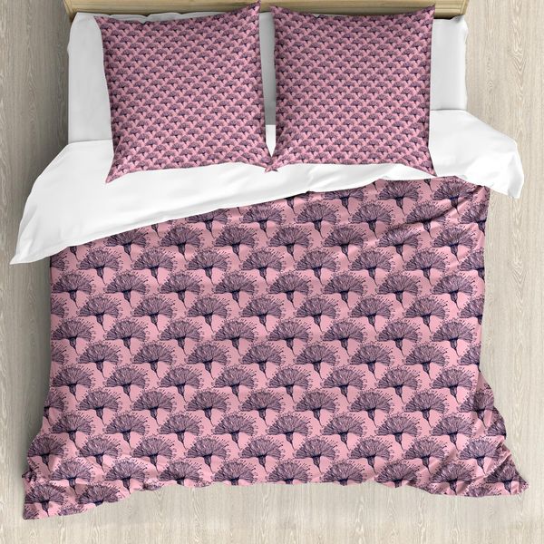 Abakuhaus Set Copripiumino Per Letti Singoli, Feminine Romantic Flowers, Antiacaro, Adatto A Chi Soffre Di Allergie, Con Federa, 200 Cm X 200 Cm - 80 X 80 Cm, Rosa Petrolio Blu-image