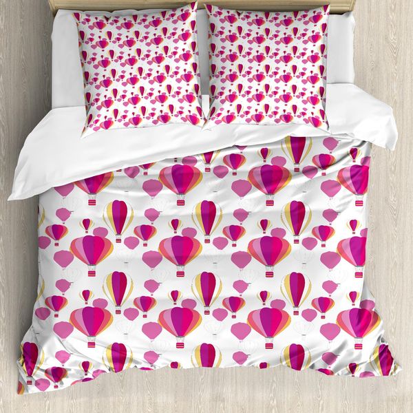 Set Copripiumino Abakuhaus Per Letti Singoli, Aeroplani Astratti Colorati, Antiacaro, Adatto A Chi Soffre Di Allergie, Con Federa, 155 Cm X 220 Cm - 80 X 80 Cm, Multicolore-image