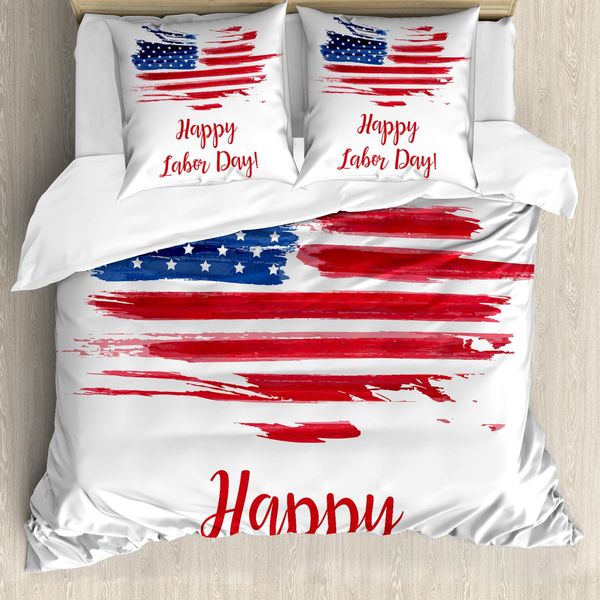 Abakuhaus Set Copripiumino Per Letto Singolo, Bandiera Country Fugace, Antiacaro, Adatto A Chi Soffre Di Allergie, Con Federa, 155 Cm X 220 Cm - 80 X 80 Cm, Vermiglio Viola Scuro-image