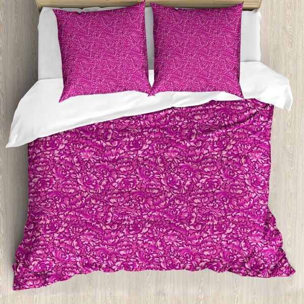 Abakuhaus Set Copripiumino Rosa Per Letti Singoli, Peony Petals, Antiacaro, Adatto A Chi Soffre Di Allergie, Con Federa, 200 Cm X 200 Cm - 80 X 80 Cm, Rosa Rosa Baby-image