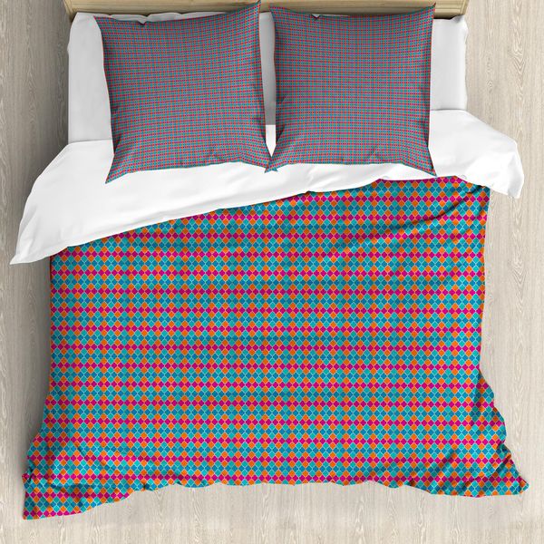 Abakuhaus Set Copripiumino Marocchino Per Letti Singoli, Tradizione Modernizzata, Antiacaro, Adatto A Chi Soffre Di Allergie, Con Federa, 200 Cm X 200 Cm - 80 X 80 Cm, Multicolore-image