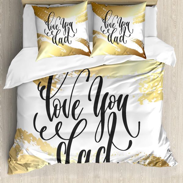 Abakuhaus Set Copripiumino Per Letto Singolo, Serie Paintbrush, Antiacaro E Anallergico, Con Federa, 200 Cm X 200 Cm - 80 X 80 Cm, Sabbia, Marrone, Bianco-image