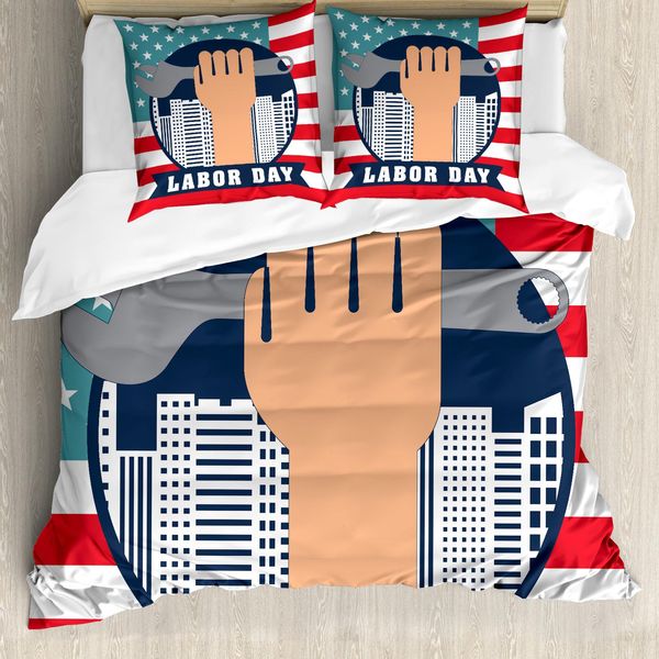 Abakuhaus Set Copripiumino Per Letto Singolo, Hand Holding Wrench, Antiacaro, Adatto A Chi Soffre Di Allergie, Con Federa, 200 Cm X 200 Cm - 80 X 80 Cm, Blush Rust-image