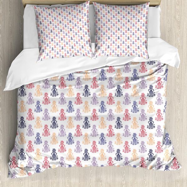 Abakuhaus Set Copripiumino Per Letto Singolo, Motivo Floreale Femminile, Antiacaro, Adatto A Chi Soffre Di Allergie, Con Federa, 155 Cm X 220 Cm - 80 X 80 Cm, Multicolore-image