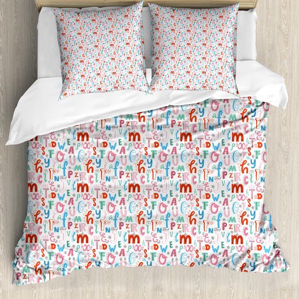 Abakuhaus Set Copripiumino Per Letti Singoli, Fantasia Colorata E Stravagante, Antiacaro E Anallergico, Con Federa, 200 Cm X 200 Cm - 80 X 80 Cm, Multicolore-image
