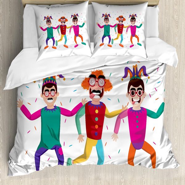 Abakuhaus Set Copripiumino Per Letto Singolo, Divertenti Intrattenitori Pazzi, Antiacaro, Adatto A Chi Soffre Di Allergie, Con Federa, 200 Cm X 200 Cm - 80 X 80 Cm, Multicolore-image