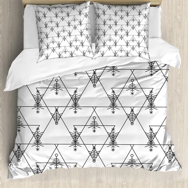 Abakuhaus Set Copripiumino Pfeil Per Letti Singoli, Sottile Symmetric, Antiacaro, Adatto A Chi Soffre Di Allergie, Con Federa, 155 Cm X 220 Cm - 80 X 80 Cm, Grigio Antracite E Bianco-image
