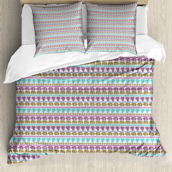 Abakuhaus Set Copripiumino Per Letto Singolo, Stammes, Antiacaro, Adatto A Chi Soffre Di Allergie, Con Federa, 155 Cm X 220 Cm - 80 X 80 Cm, Perle Multicolor-image