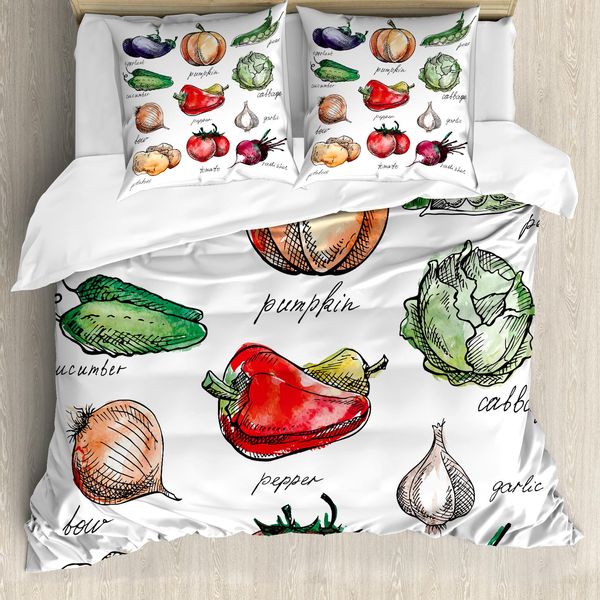 Abakuhaus Set Copripiumino Per Letti Singoli, Articolo Sketchy Hand Drawn, Antiacaro, Adatto A Chi Soffre Di Allergie, Con Federa, 200 Cm X 200 Cm - 80 X 80 Cm, Multicolore-image