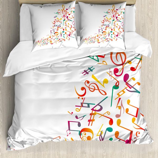 Abakuhaus Set Copripiumino Per Letto Singolo, Fluss Bunte, Antiacaro, Adatto A Chi Soffre Di Allergie, Con Federa, 155 Cm X 220 Cm - 80 X 80 Cm, Multicolore-image