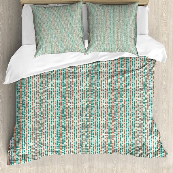 Set Copripiumino Abakuhaus Per Letti Singoli, Forme Irregolari Terrazzo, Antiacaro, Adatto A Chi Soffre Di Allergie, Con Federa, 200 Cm X 200 Cm - 80 X 80 Cm, Multicolore Guscio D'uovo-image