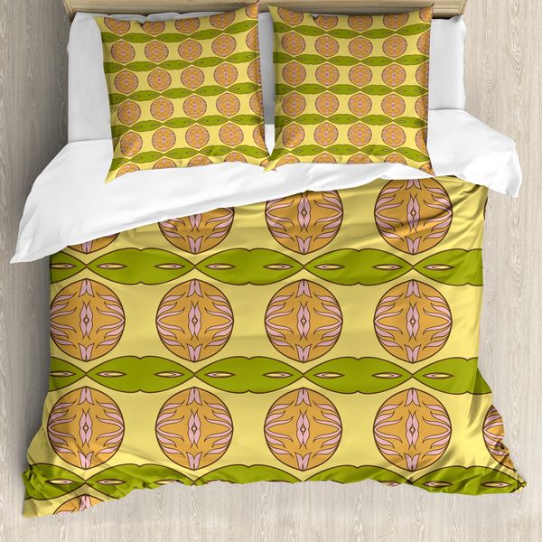 Abakuhaus Set Copripiumino Astratto Per Letti Singoli, Motivo A Petali Di Fiori, Antiacaro, Adatto A Chi Soffre Di Allergie, Con Federa, 200 Cm X 200 Cm - 80 X 80 Cm, Multicolore-image
