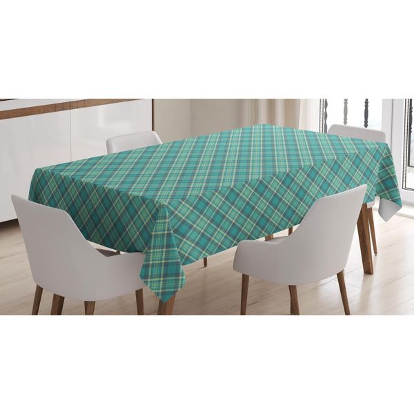 Abakuhaus Tovaglia A Quadri Marroni, Quadri Classici, Adatta Per Interni Ed Esterni, Lavabile, Colori Vivaci, Non Sbiadisce, 140 X 240 Cm, Multicolore-image