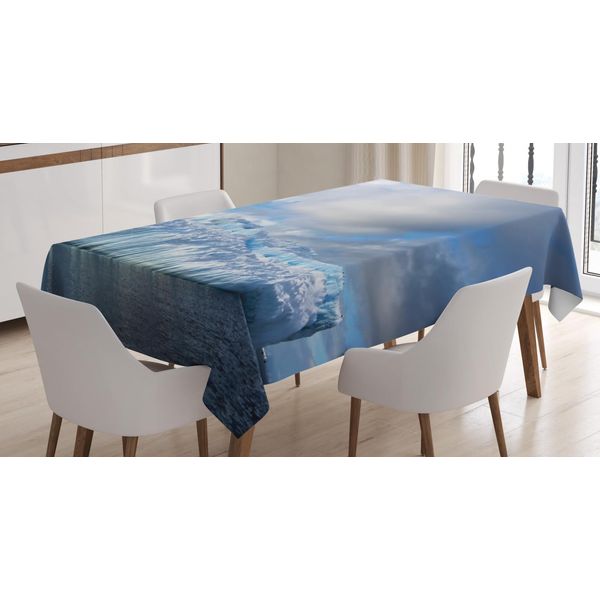 Abakuhaus Tovaglia Island, Penisola Antartica Glacier, Stampa Personalizzata Colori Chiari Senza Scolorimento Lavabile Per Esterni, 140 X 200 Cm, Azzurro Blu Grigio Grigio-image