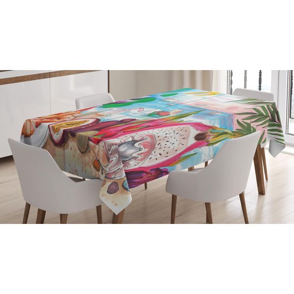 Abakuhaus Tovaglia Tropicale, Scena Estiva Esotica, Impermeabile, Lavabile Con Colori Chiari E Visibili, Non Sbiadisce, Personalizzata, 140 X 200 Cm, Multicolore-image