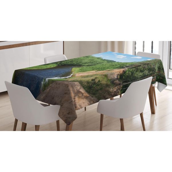 Abakuhaus Tovaglia Da Giardino, Polomet In Russia, Adatta Per Interni Ed Esterni Lavabile Stampa Colori Chiari Nessuno Scolorimento, 140 X 200 Cm, Verde Felce Azzurro Cielo-image