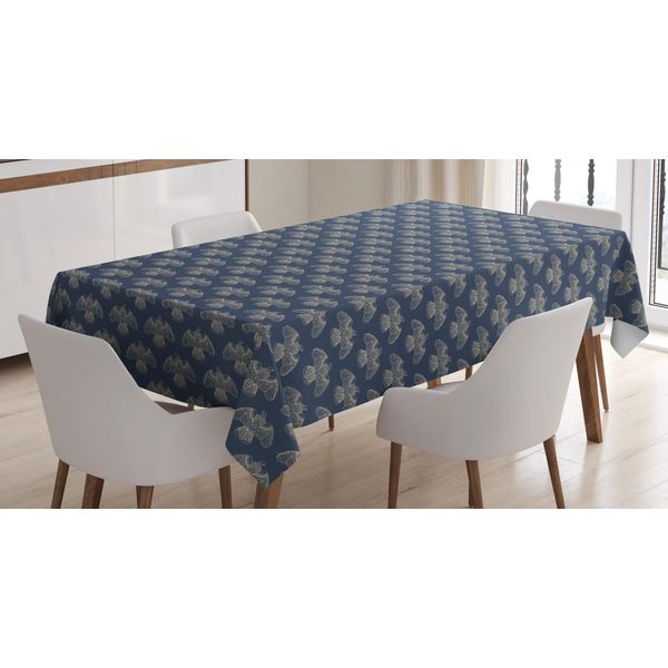 Abakuhaus Tovaglia Con Uccelli, Rapace In Volo, Stampa Personalizzata Con Colori Vivaci Lavabile Impermeabile Non Scolorisce, 140 X 240 Cm, Blu-Grigio Senape-image