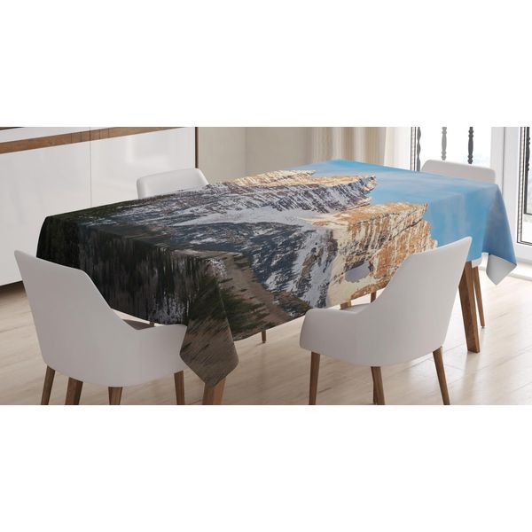 Abakuhaus Tovaglia Berge, Snowy Highland Colorado, Facile Da Lavare, Resistente Allo Sporco E Con Colori Chiari, Stampa Di Alta Qualità, 140 X 240 Cm, Blu Grigio Bianco Grigio-image