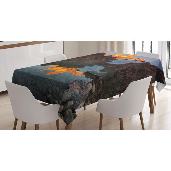 Abakuhaus Tovaglia Da Esterno, Fitz Roy Argentina, Impermeabile, Lavabile, Colori Vivaci Che Non Sbiadiscono, Personalizzata, 140 X 240 Cm, Arancione Multicolore-image
