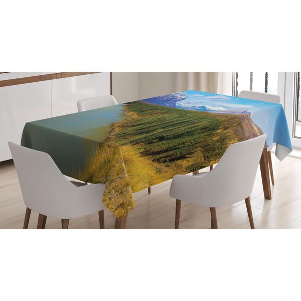 Abakuhaus Tovaglia Paesaggio, Lago Abraham In Canada, Stampa Personalizzata Con Colori Vivaci Lavabile Impermeabile Non Sbiadisce, 140 X 200 Cm, Multicolore-image