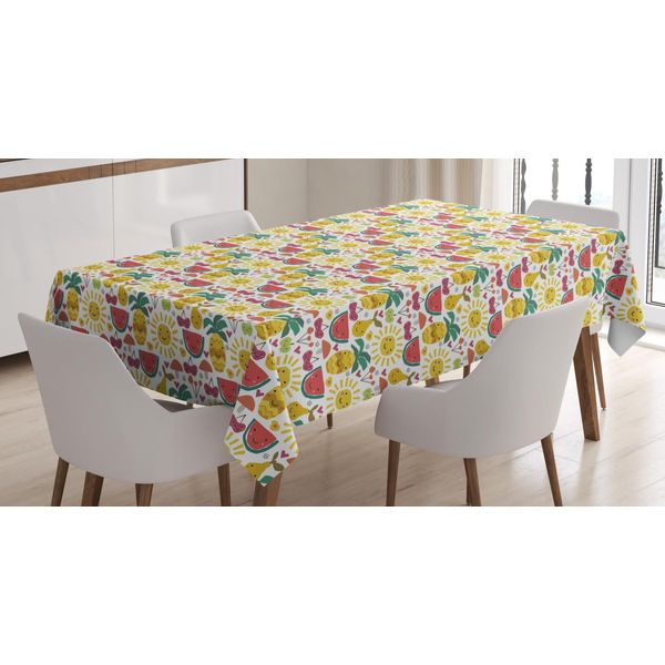 Abakuhaus Tovaglia Con Motivi Fruttati, Ciliegie Esotiche, Stampa Personalizzata Colori Vivaci Che Non Sbiadiscono Lavabile Per Uso Esterno, 140 X 240 Cm, Multicolore-image
