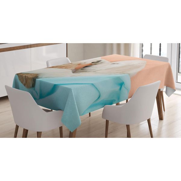 Tovaglia Da Laboratorio Abakuhaus, Cucciolo Che Dorme Con Orsacchiotti, Stampa Personalizzata Con Colori Chiari, Lavabile, Impermeabile, Non Sbiadisce, 140 X 200 Cm, Pesca Azzurro-image