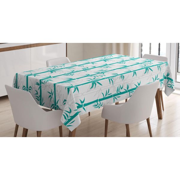 Abakuhaus Tovaglia Stampata In Bambù, Creative-Baum Pipes, Stampa Personalizzata Colori Chiari Senza Scolorimento Lavabile Per Uso Esterno, 140 X 200 Cm, Grigio Scuro Seafoam E Bianco-image