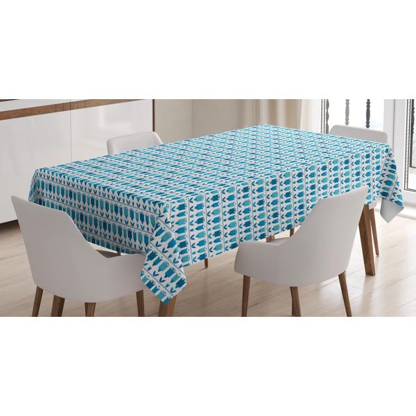 Abakuhaus Tovaglia Floreale, Holland Tulip Volkston, Stampa Con Colori Chiari Che Non Sbiadiscono Lavabile Per Interni O Esterni, 140 X 240 Cm, Blu Mare Multicolore-image