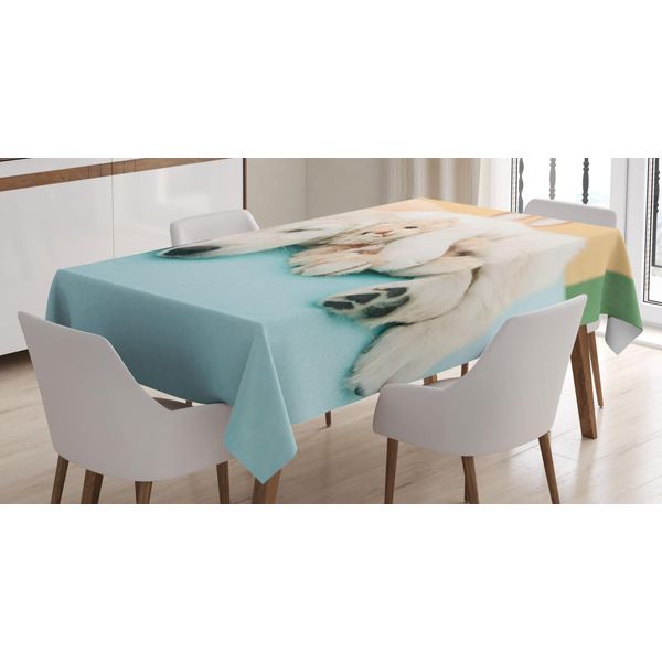 Tovaglia Da Laboratorio Abakuhaus, Simpatico Cagnolino Che Dorme Sul Letto, Stampa Con Colori Vivaci Che Non Sbiadiscono, Lavabile Per Uso Interno O Esterno, 140 X 200 Cm, Multicolore-image