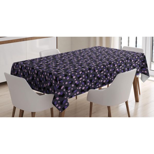 Abakuhaus Tovaglia Dalmatiner, Macchia Circolare Multicolore, Adatta Per Interni Ed Esterni Lavabile Stampa Colori Chiari Nessuno Sbiadimento, 140 X 240 Cm, Blu Viola Rosa Baby-image