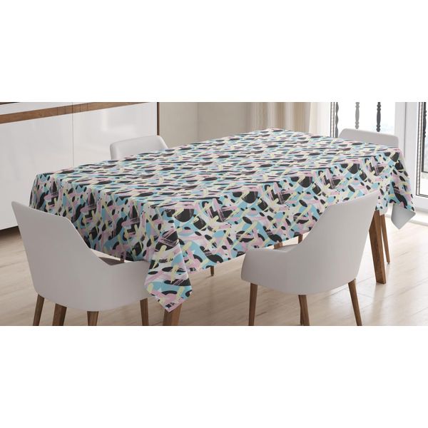 Abakuhaus Tovaglia Colorata, Strisce Casuali A Pennello, Stampa Personalizzata Con Colori Vivaci Lavabile Impermeabile Non Sbiadisce, 140 X 200 Cm, Multicolore-image