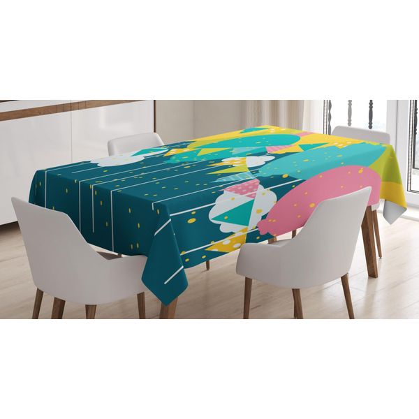 Abakuhaus Tovaglia Per Feste Per Bambini, Palloncini, Adatta Per Interni Ed Esterni Lavabile Stampa Colori Chiari Nessuno Scolorimento, 140 X 240 Cm, Multicolore-image
